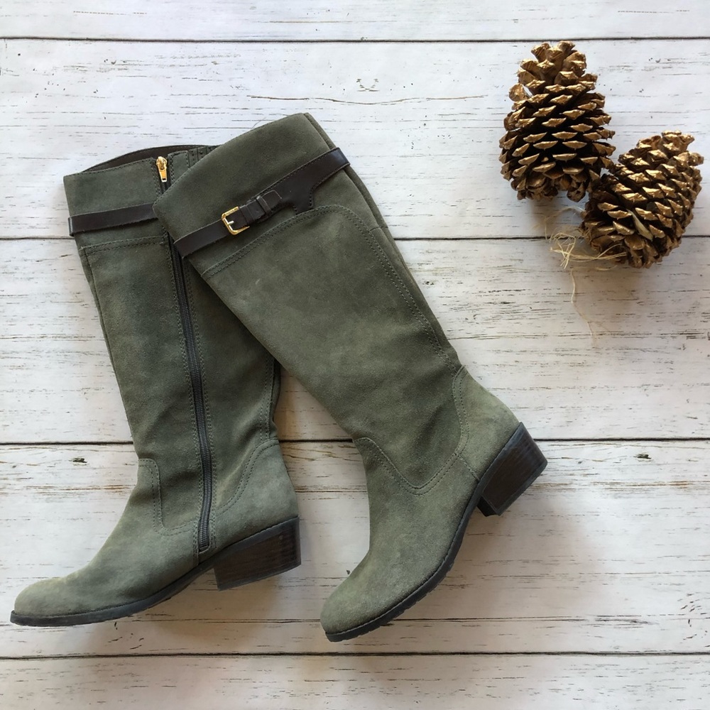 Suede Knee High Boots